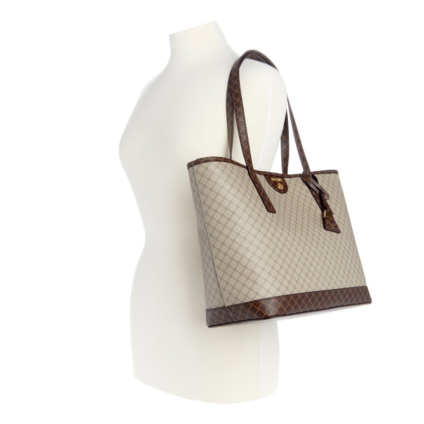 Cartera Tote Teagan Crema/Chocolate