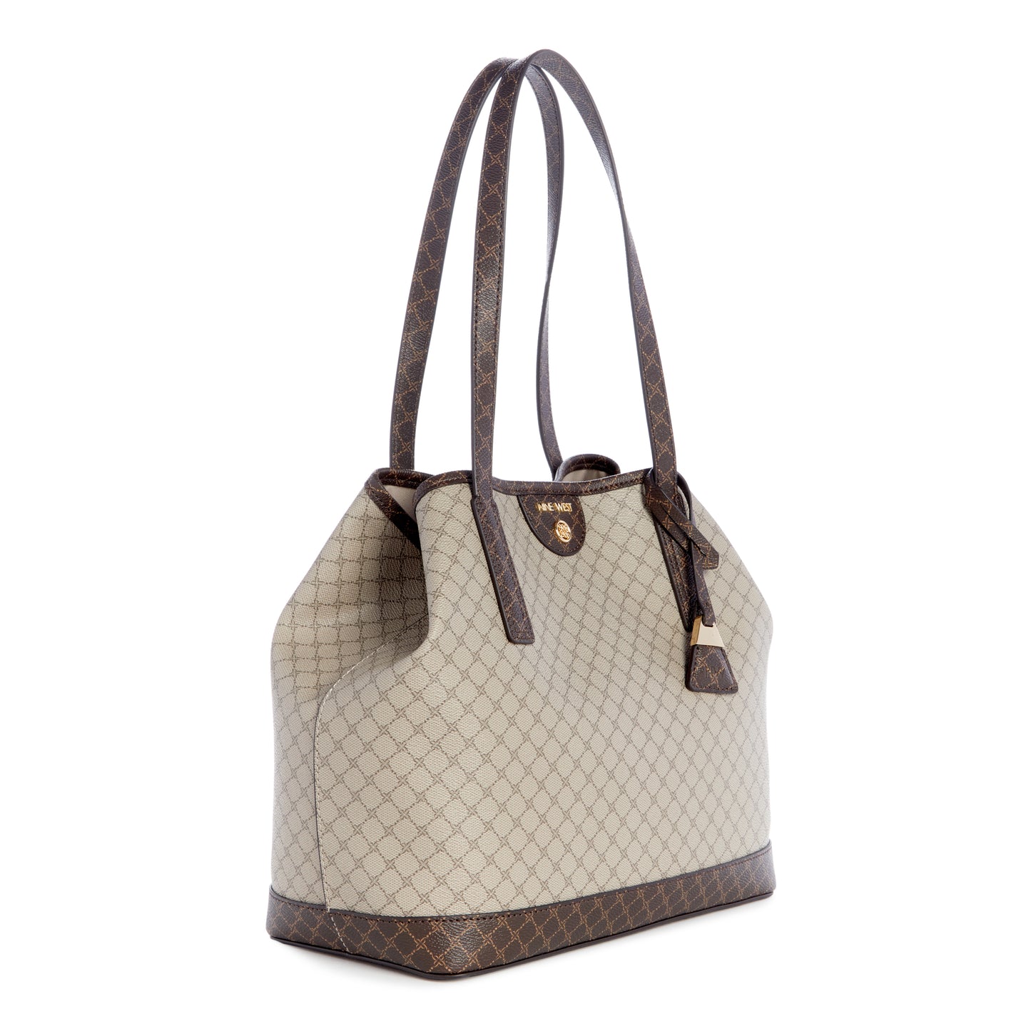 Cartera Tote Teagan Crema/Chocolate