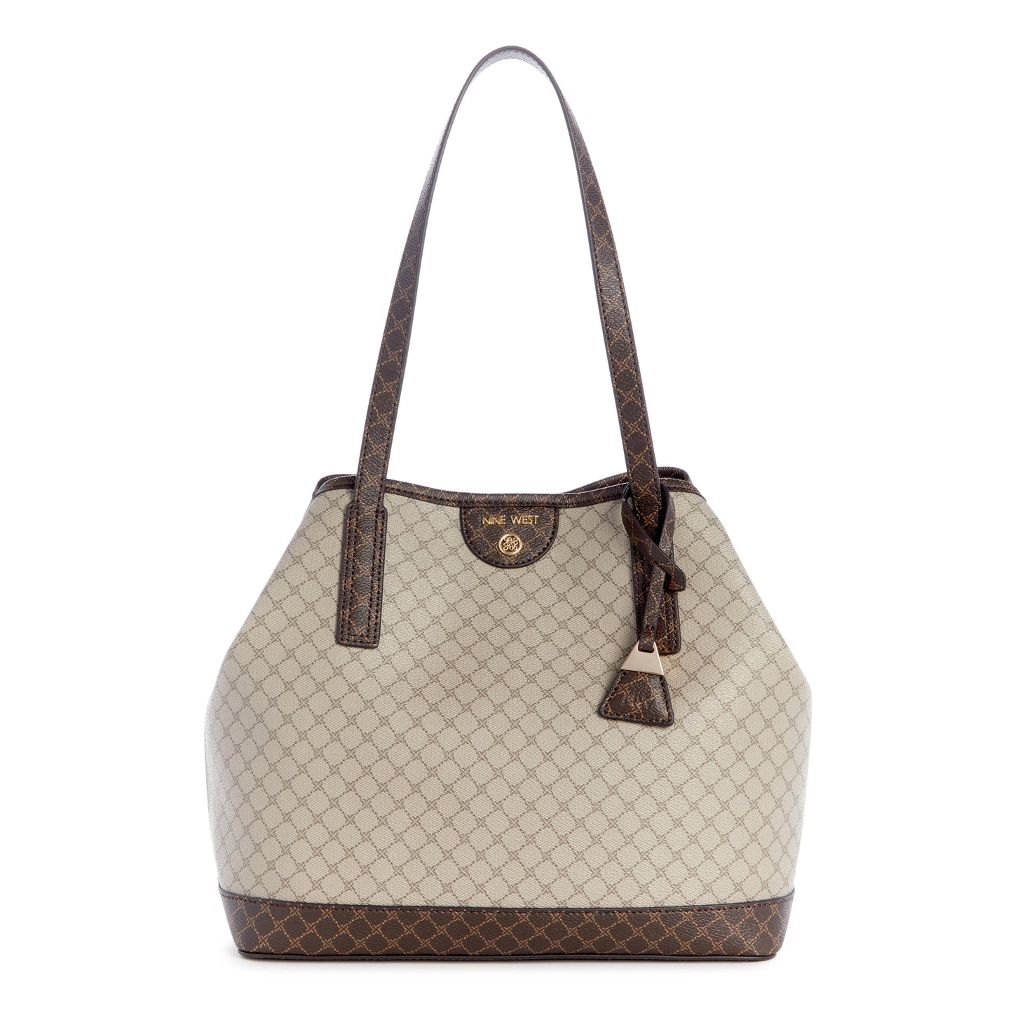 Cartera Tote Teagan Crema/Chocolate