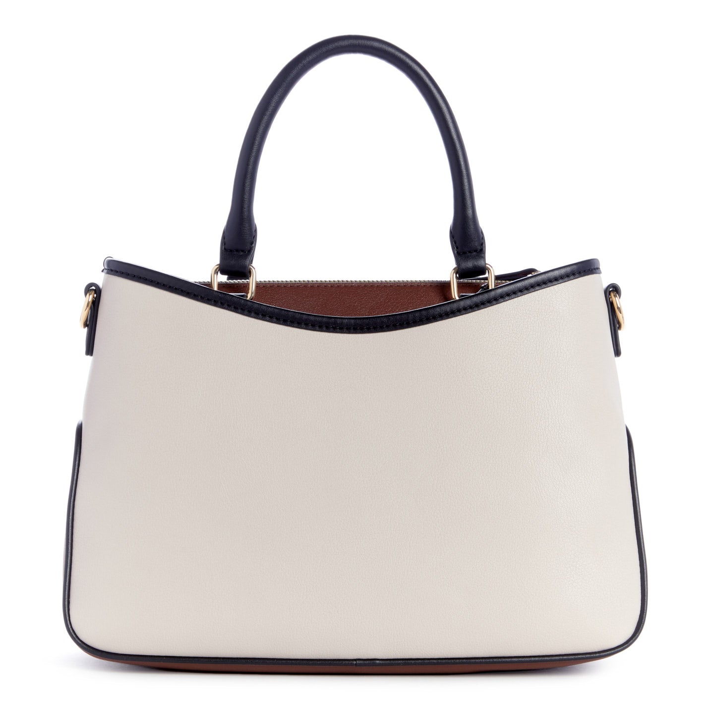 Cartera Satchel Kiley Crema/Negro