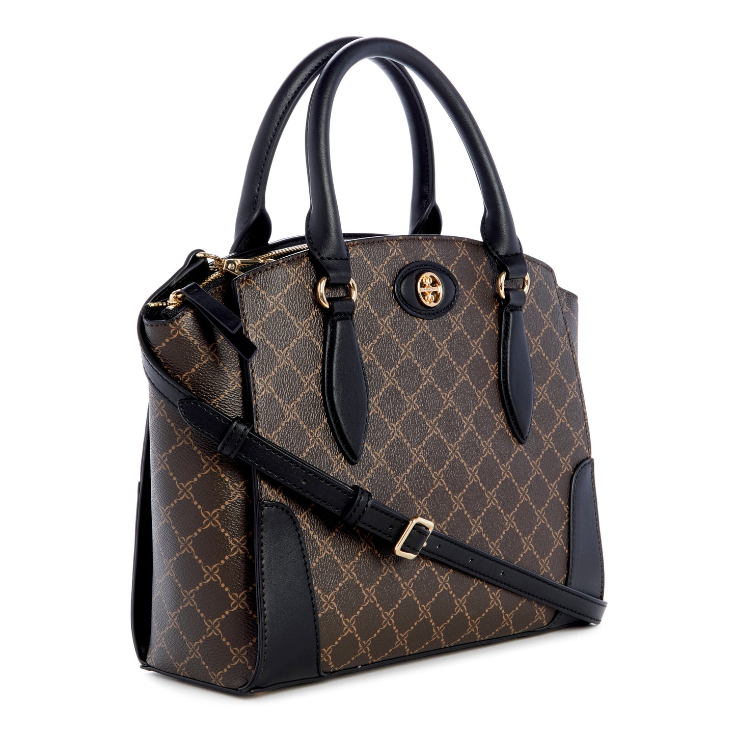 Cartera Satchel Innes Negro/Chocolate