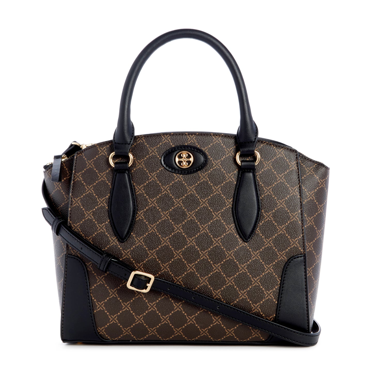Cartera Satchel Innes Negro/Chocolate