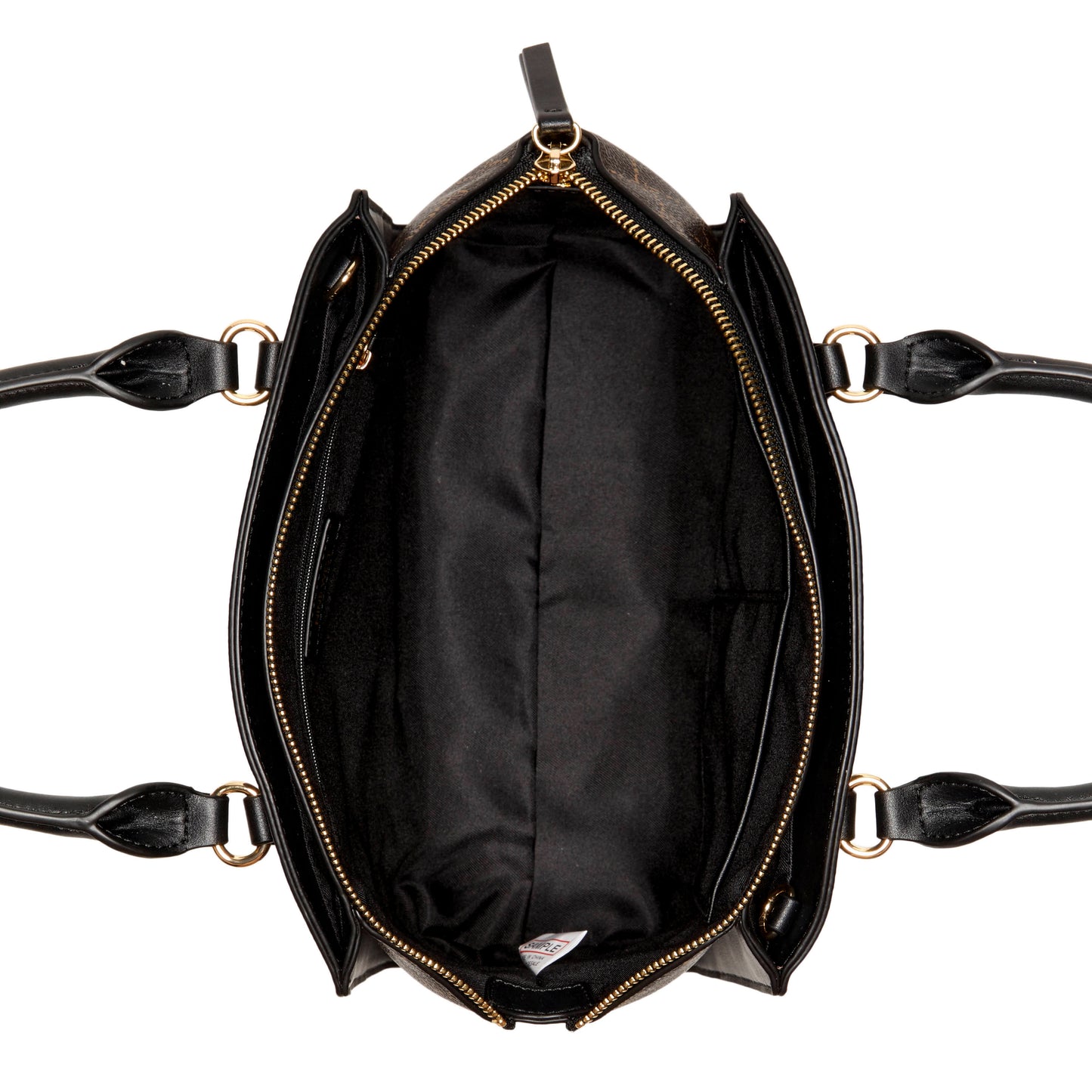 Cartera Satchel Innes Negro/Chocolate
