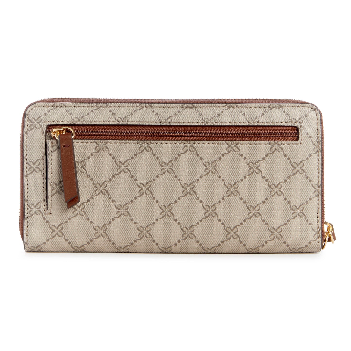 Billetera Zip Lockup Crema/Maho