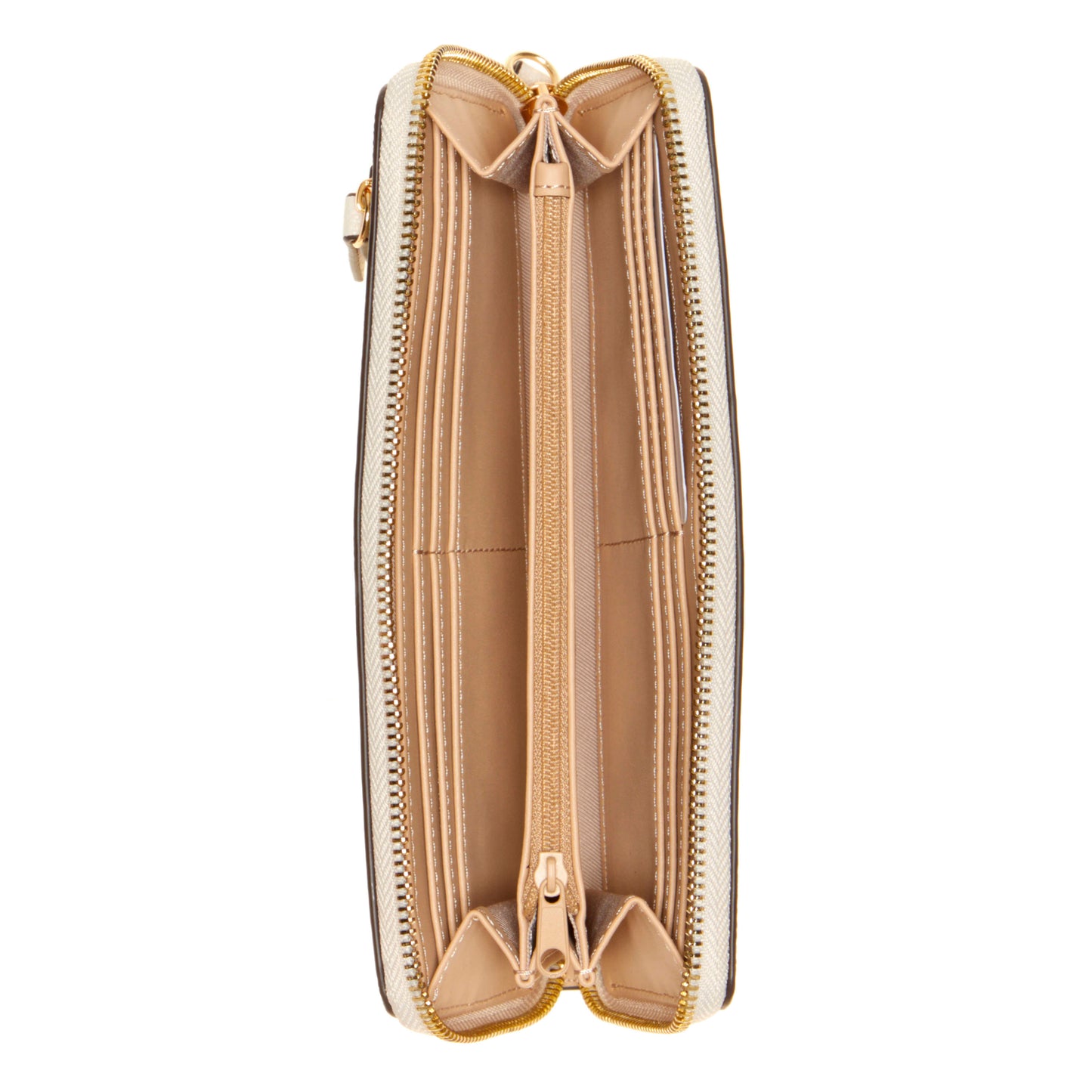 Billetera Zip Lockup Crema/Maho