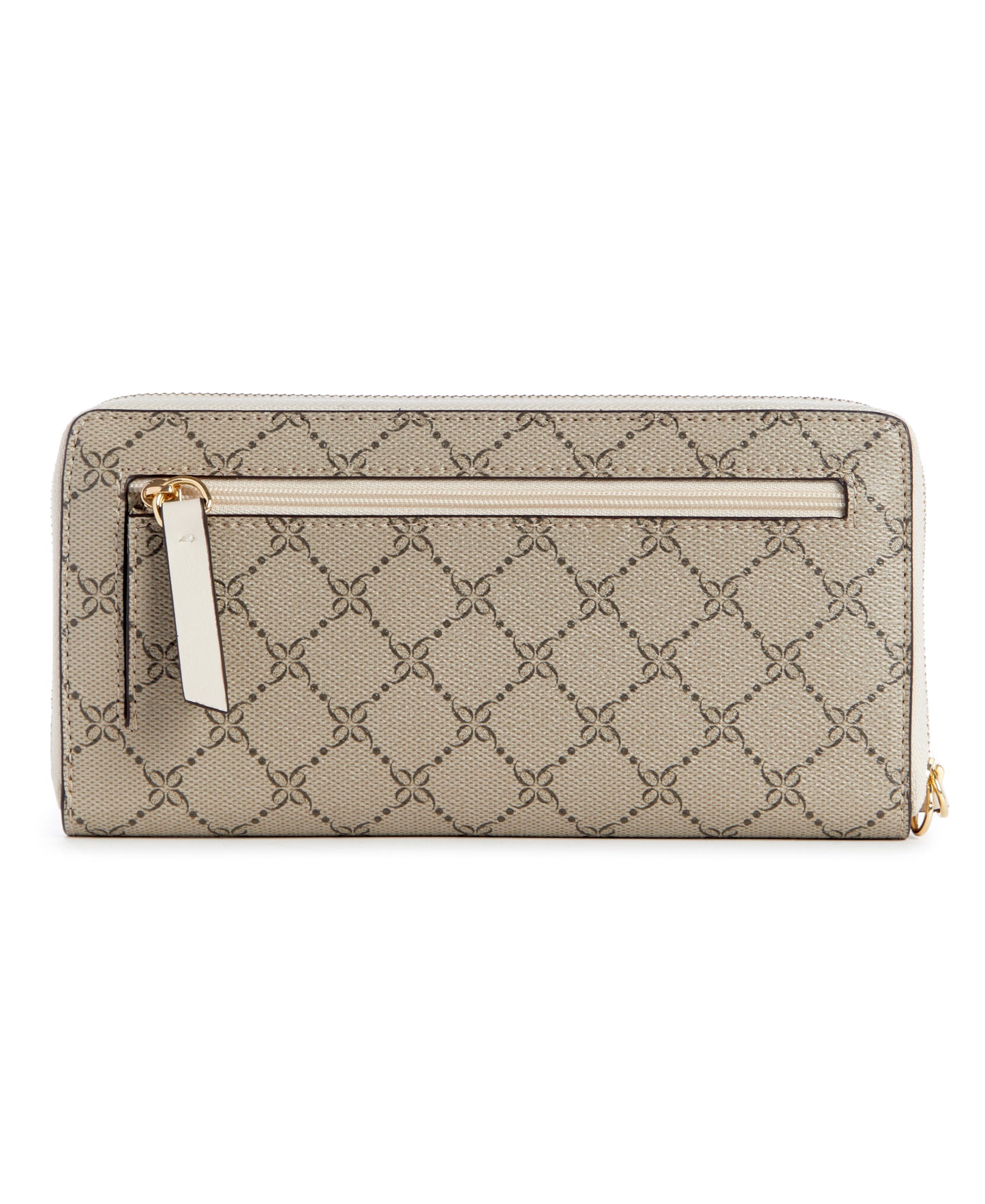 Billetera Zip Lockup Crema/Blanco