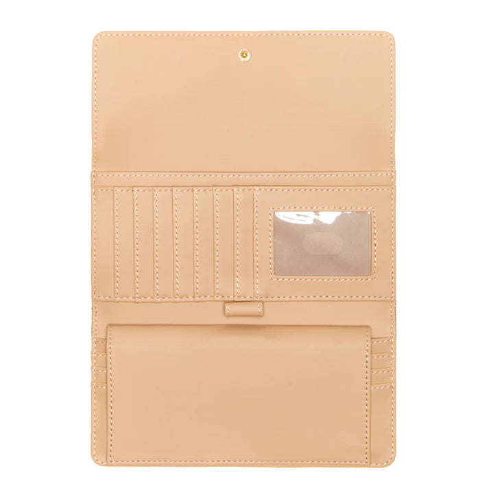 Billetera Check Lockup Crema/Blanco
