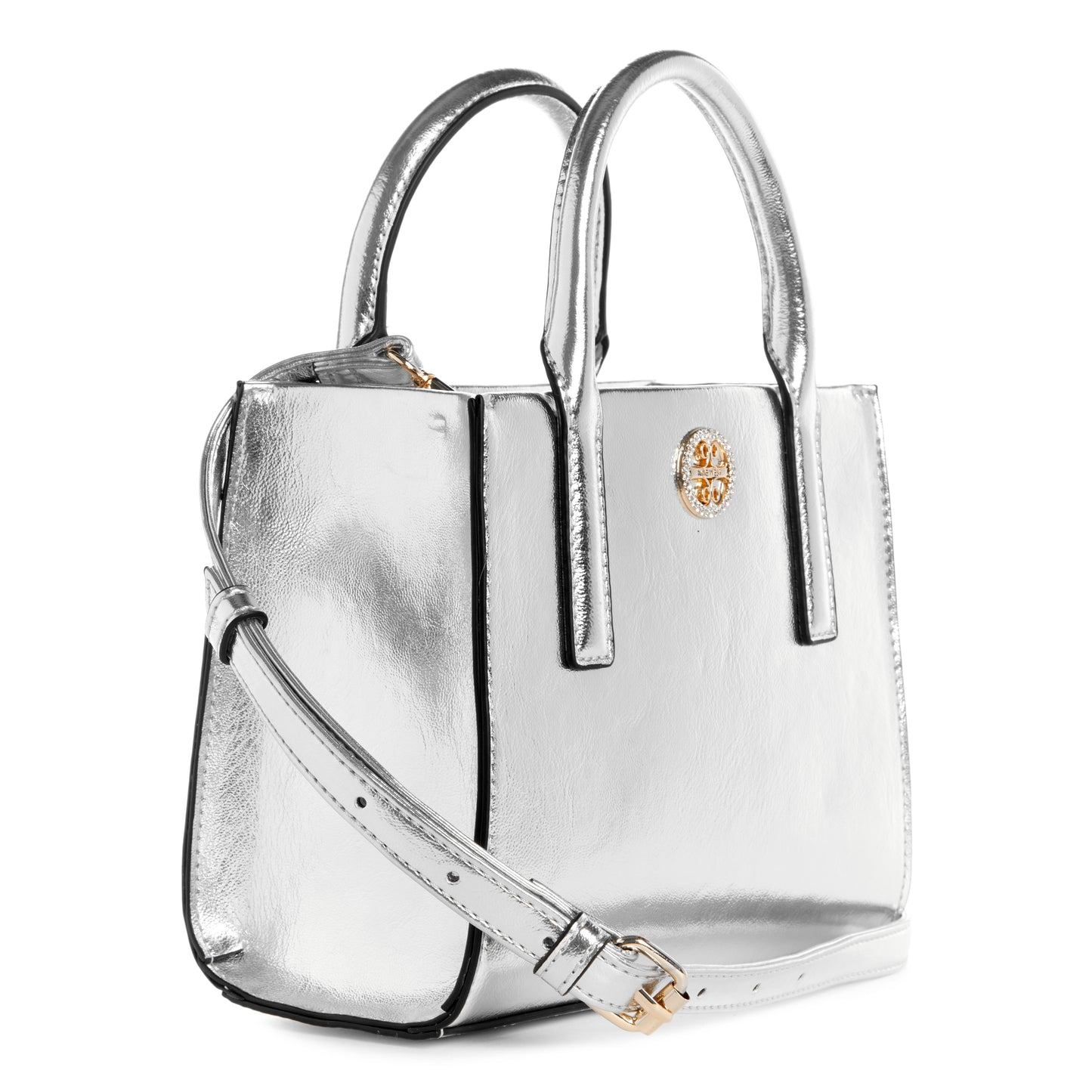 Cartera Mini Tote Maylee Plata