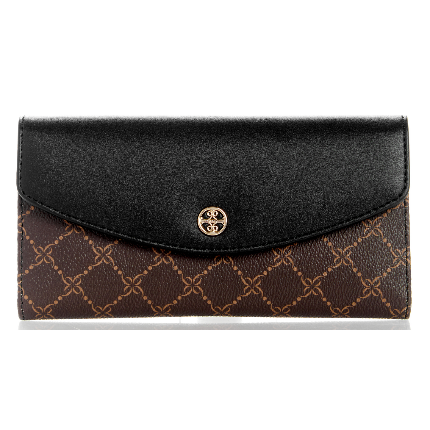 Billetera Slg Check Reflected Negro/Chocolate