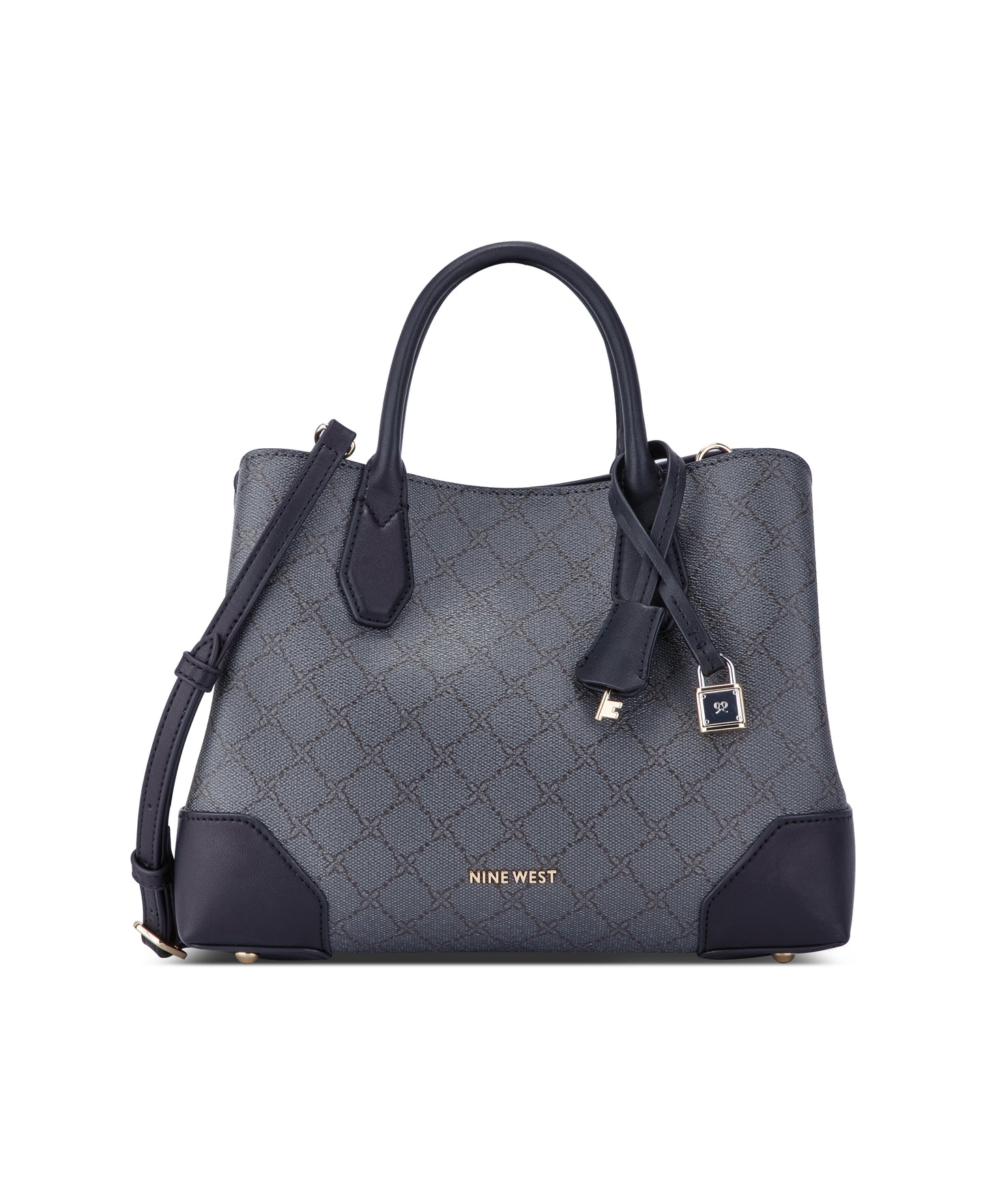Cartera Satchel Brooklyn Negro Gris