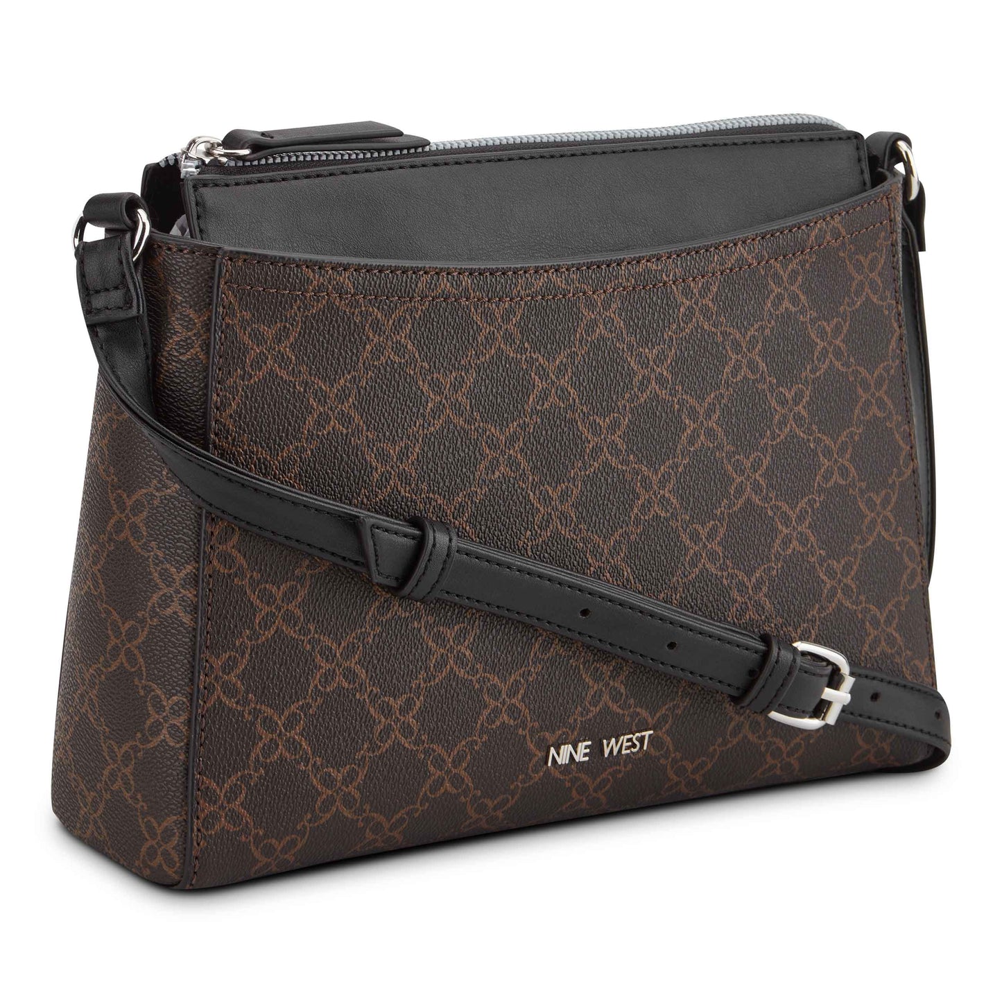 Cartera Crossbody Bowie Negro/Chocolate