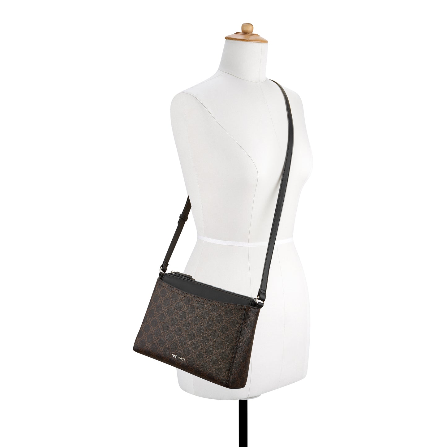 Cartera Crossbody Bowie Negro/Chocolate