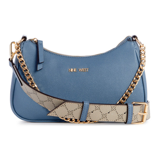 Cartera Shoulder Bona Azul