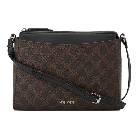 Cartera Crossbody Bowie Negro/Chocolate