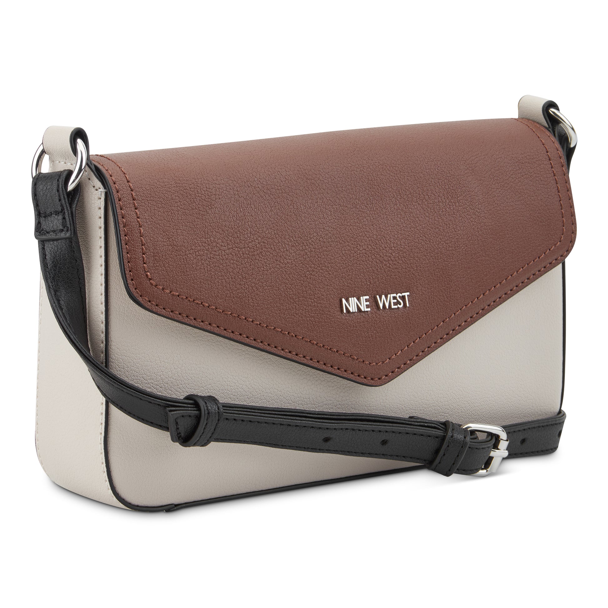 Cartera Crossbody Bowie Crema/Chocolate – Nine West Colombia